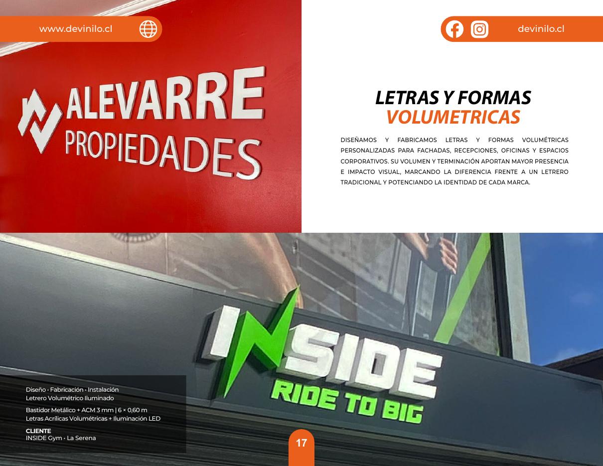 Letras y formas volumétricas